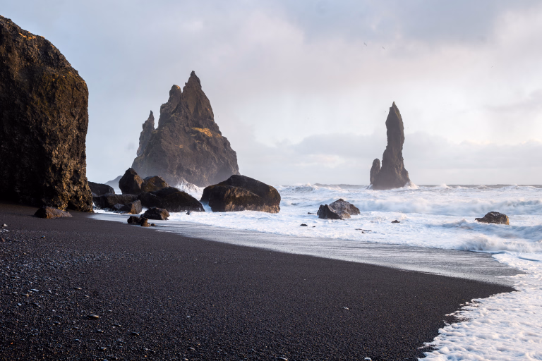Plage volcanique en Islande