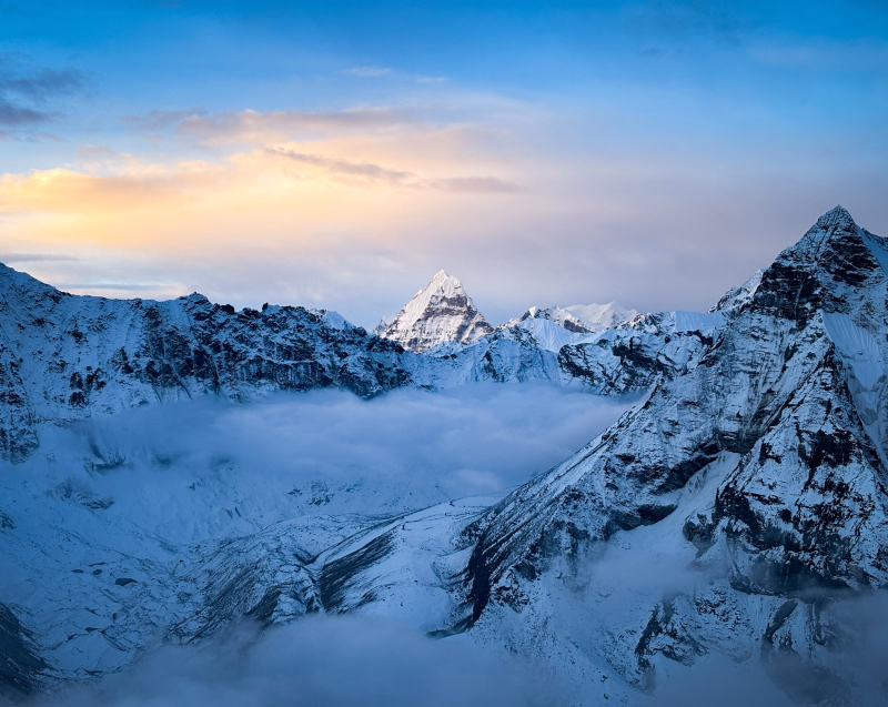 Photo de paysage pendant un trek au Népal