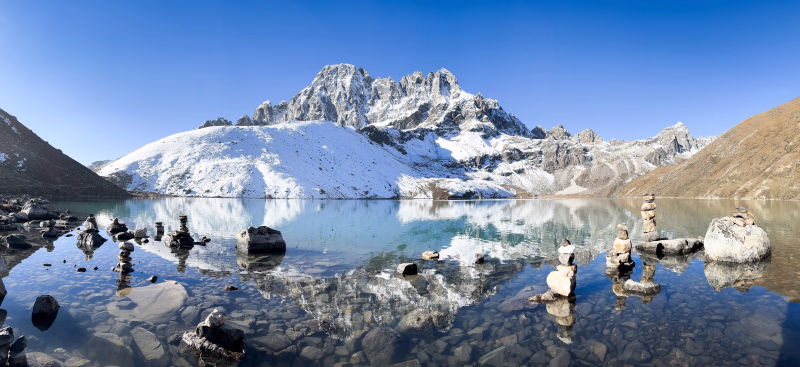 Paysage pendant un trek au Népal